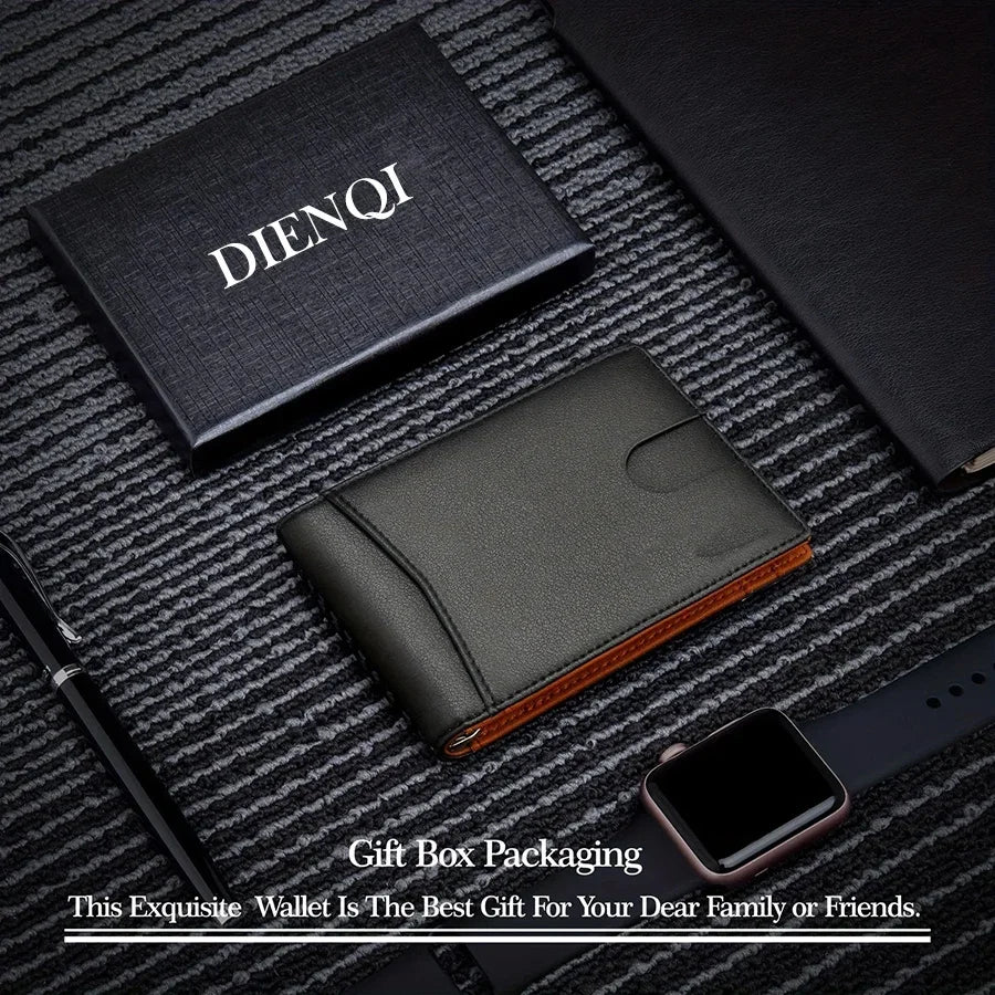 Synthetic Leather Slim Smart Wallet for Men Credit Card Holder RFID Blocking