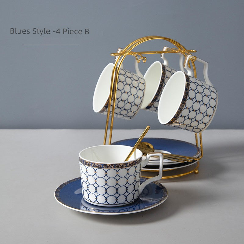Exquisite Luxury Ceramic British Bone China Coffee Cups and Saucer