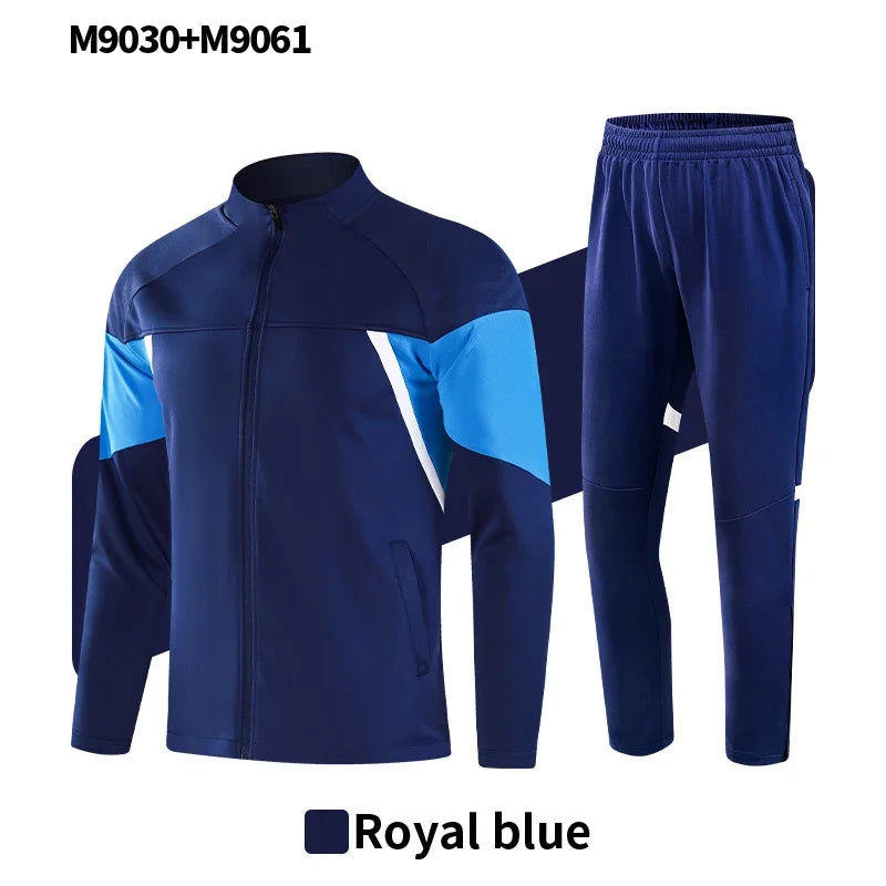 Men's Football Jogging Soccer Training Tracksuit Sportswear Autumn Winter Customizable Logo if needed it