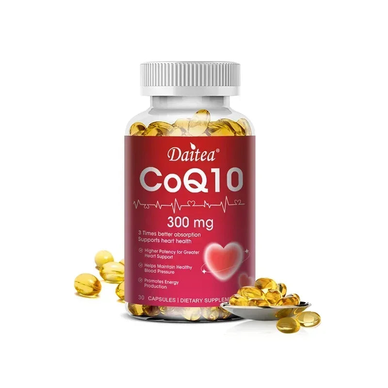 Coenzyme Q10 (CoQ10) Capsules, Supports Heart Health, Cellular Energy, Antioxidant & Blood Circulation, High Absorption