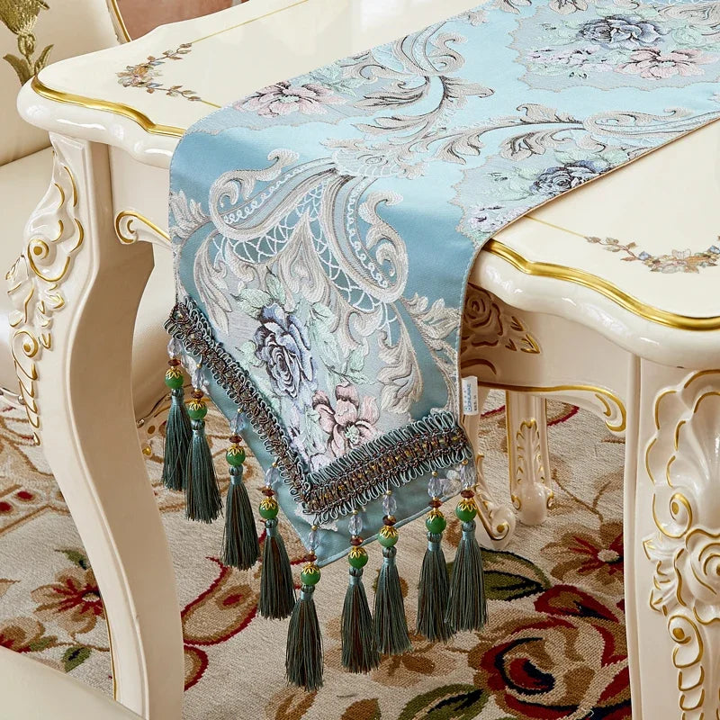 European Luxury Table Runner Multi Tassel Pendant Retro Decor