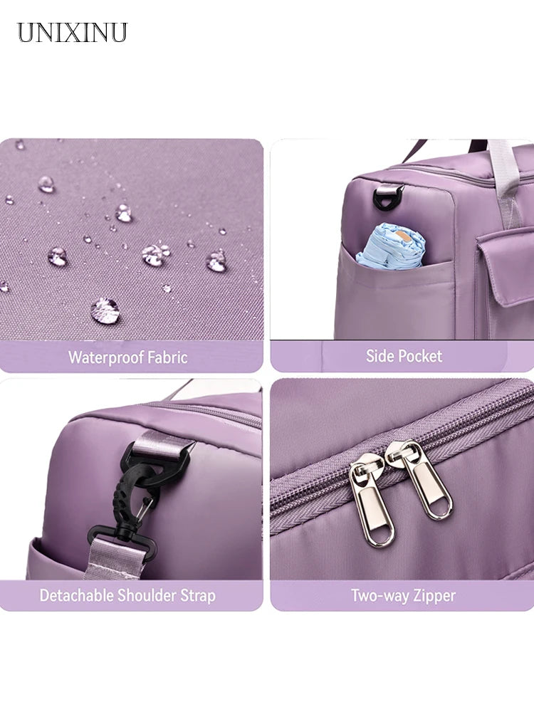 Carry On Travel Bag Large Capacity Bag with Compartment Sports Fitness Bags for Women
