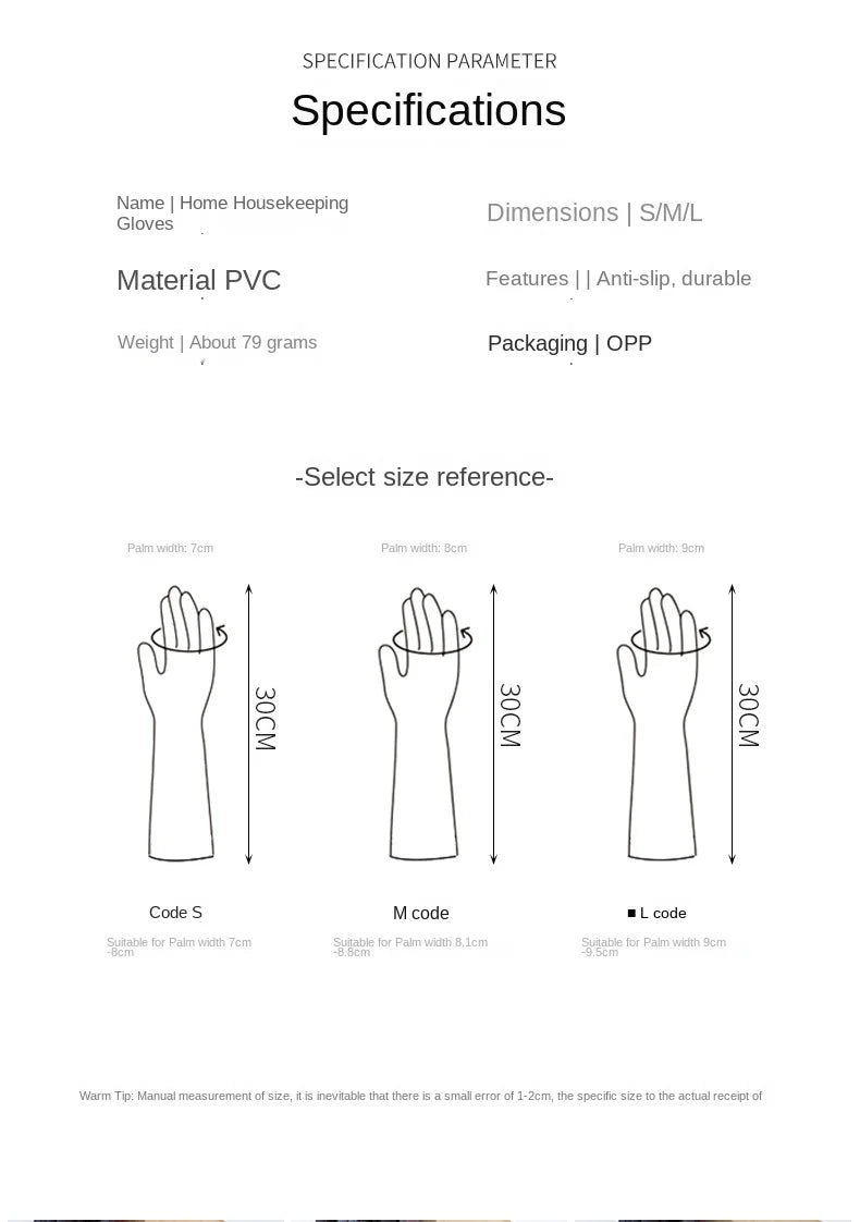 Household Dishwashing Gloves