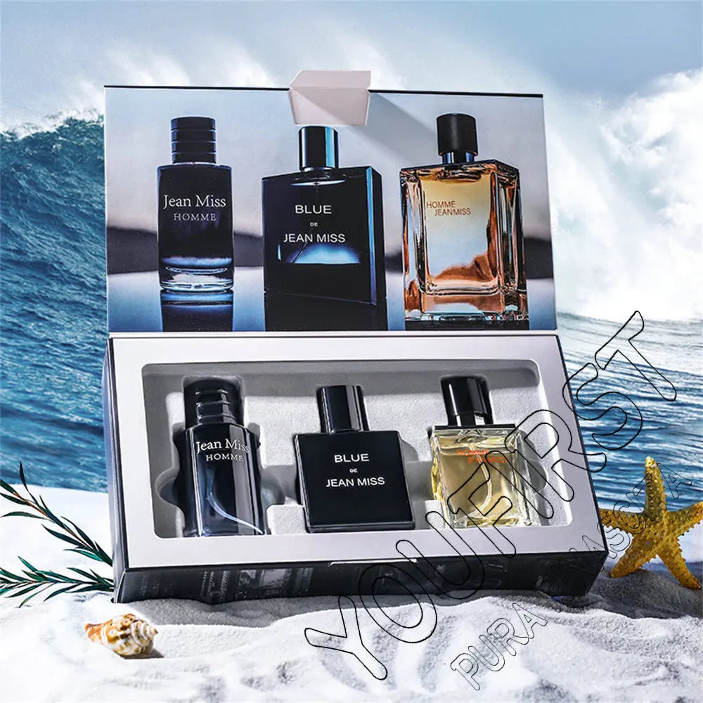 High Quality Men's Perfume 90ml Gift Box 3pcs Set Colognes Scent