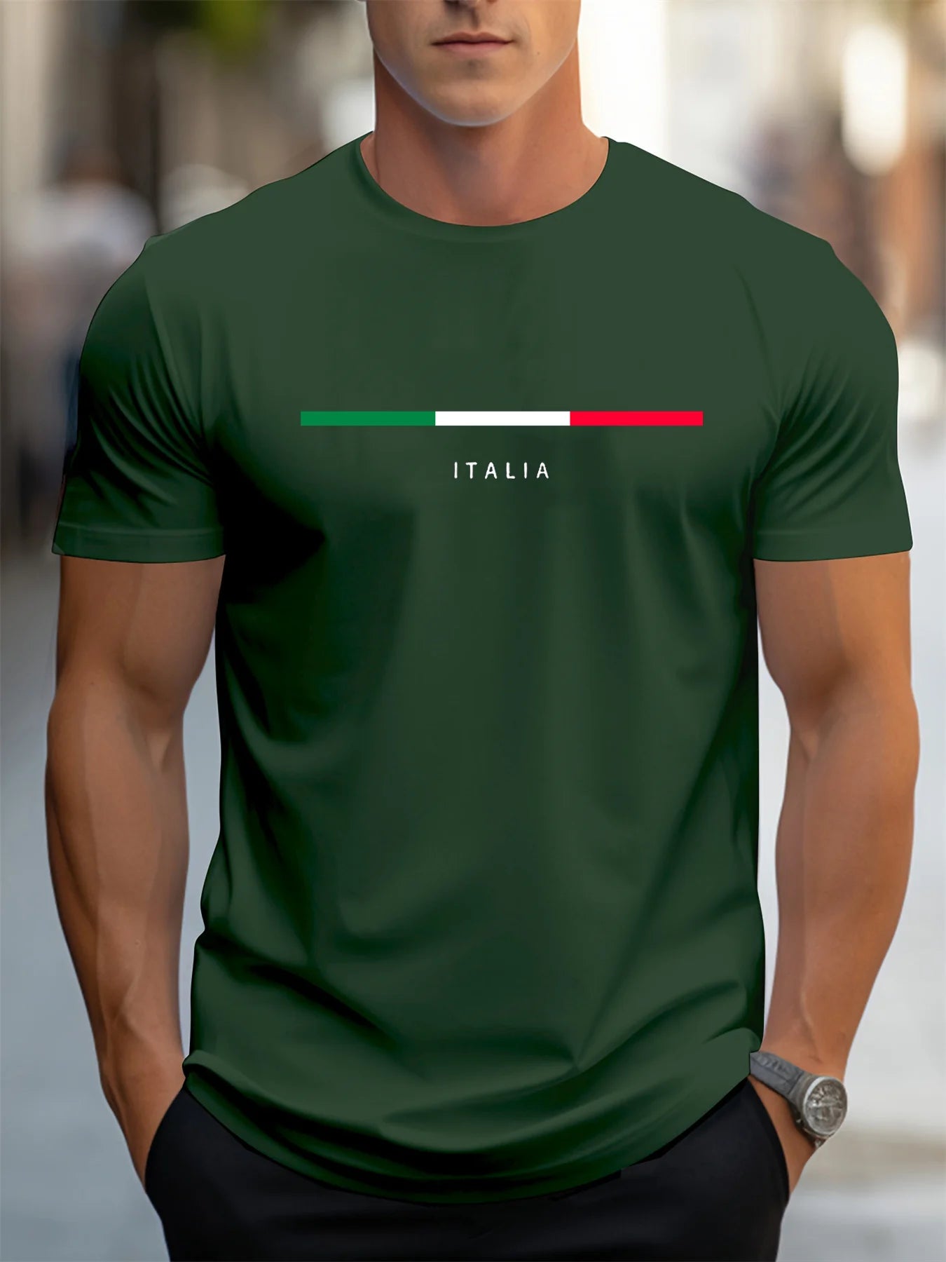 Men's summer 100 cotton casual loose plus size round neck short sleeved T-shirt