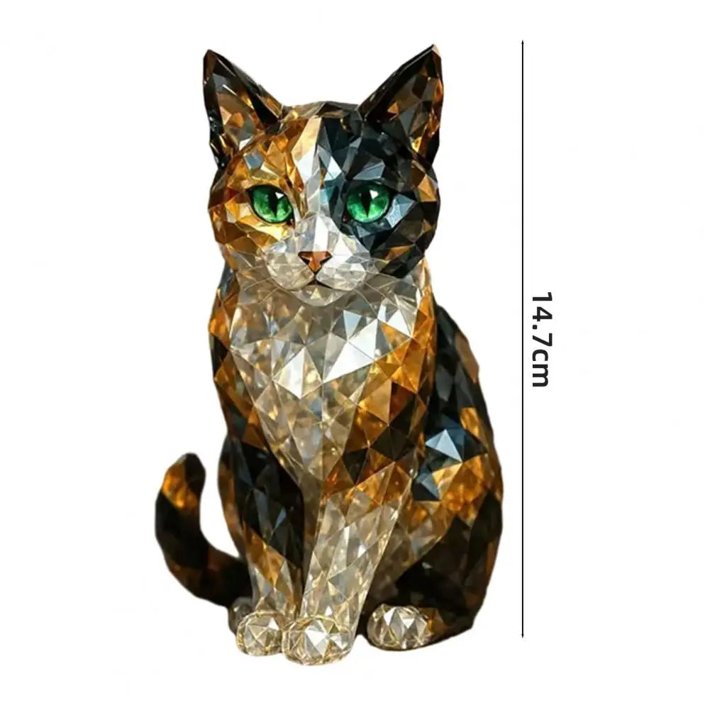 Artificial Crystal Animal Sculpture Clear Glass Figurine Statues for Home Office Decoration Ornament