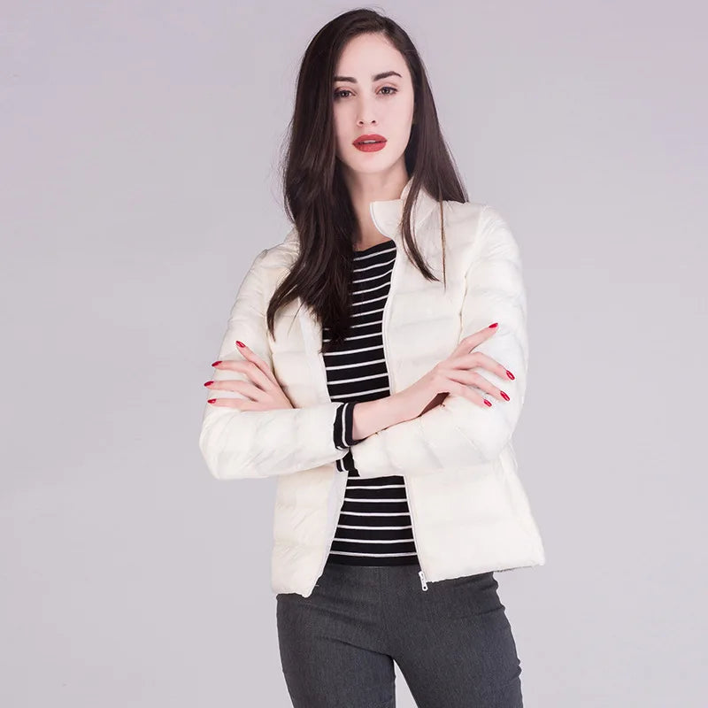 Women Ultra Lightweight Packable Puffer Coats Slim Fit