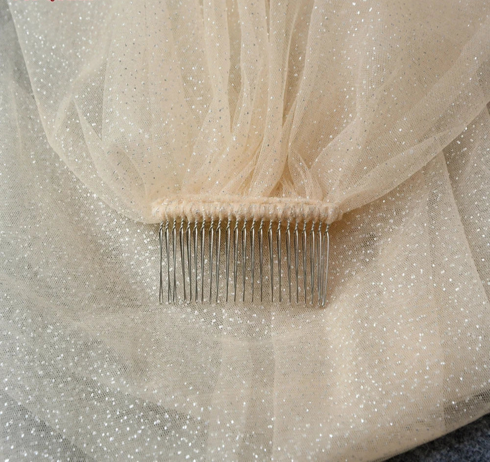 Luxury Cathedral Sparking Glitter Wedding Bridal Veil Long 3M/5M