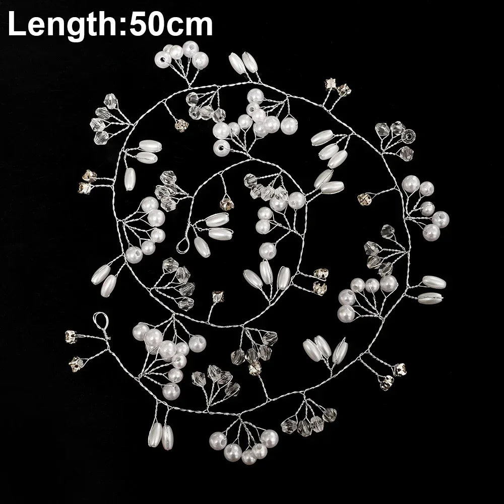 20pcs Elegant Pearl Crystal Hairpin Wedding Bridal U-shaped Metal Hair Comb Forks for Women