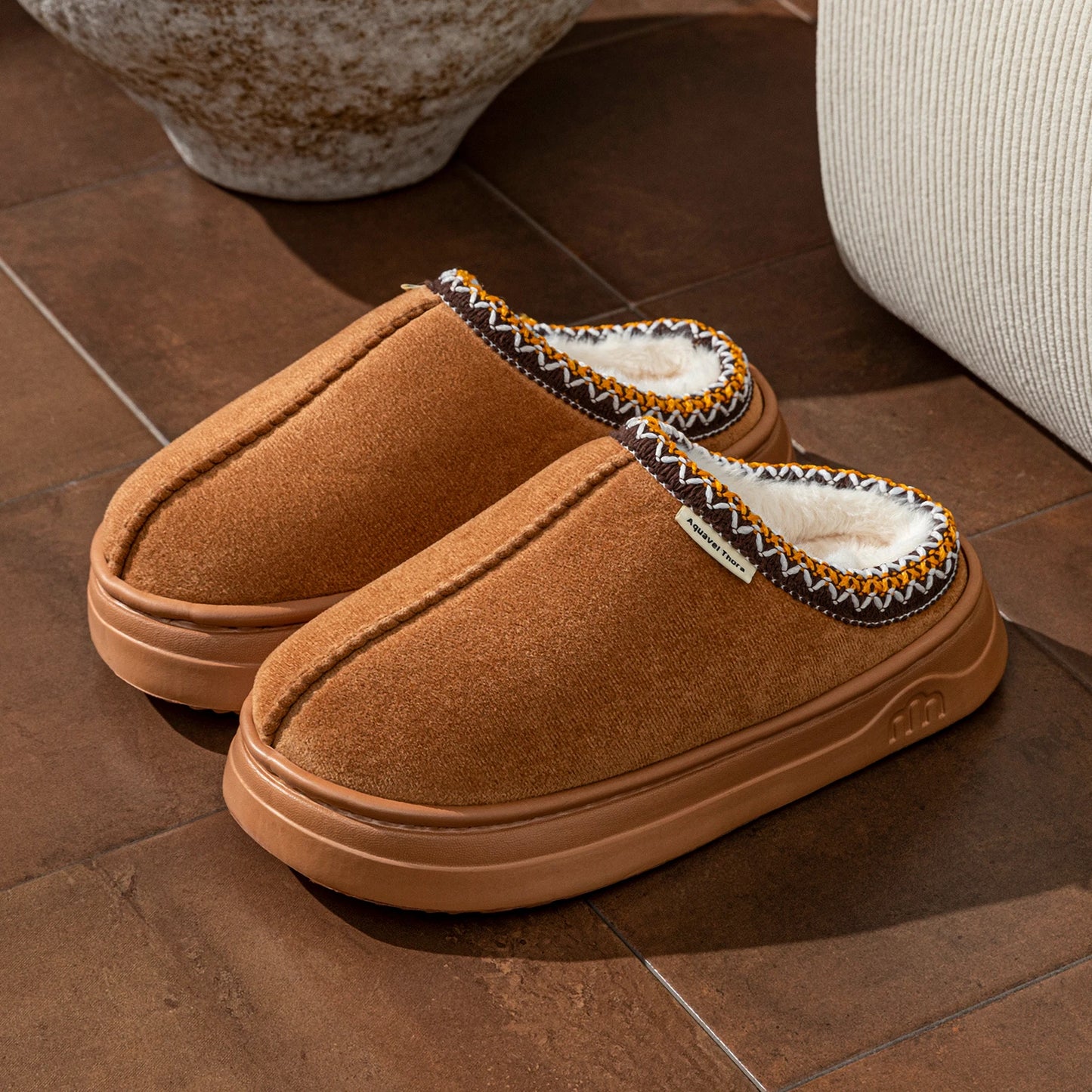 Winter Unisex Slippers Boots Fashion Fuzzy Fur Anti-slip Soft Sole Outdoor Indoor Comfort