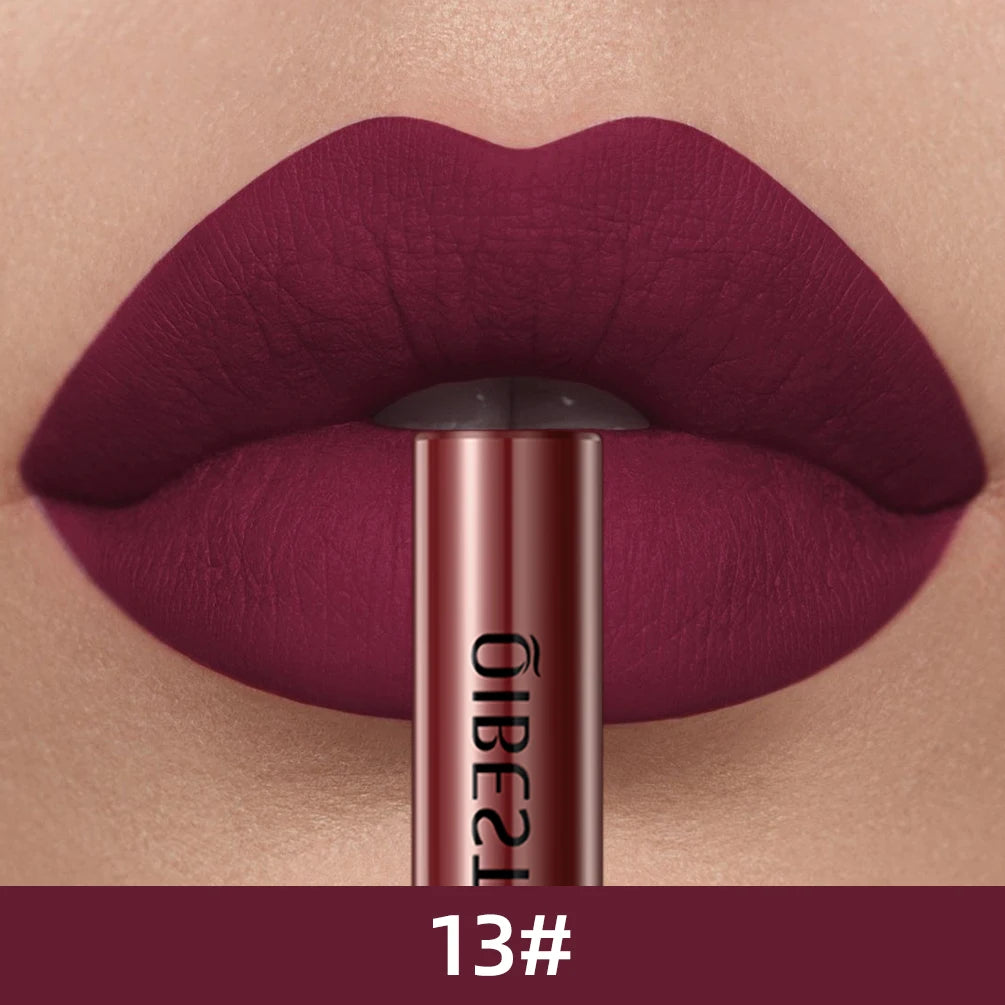 Matte Liquid Lipstick Waterproof Long Lasting Lip Gloss Velvet Mate Nude Red