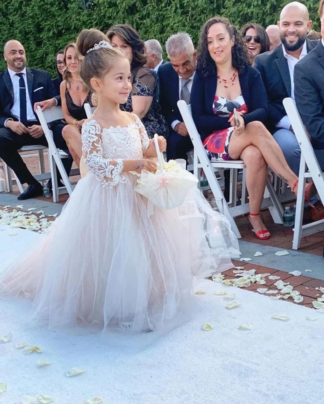 Lace Tulle Princess Flower Girl Dress