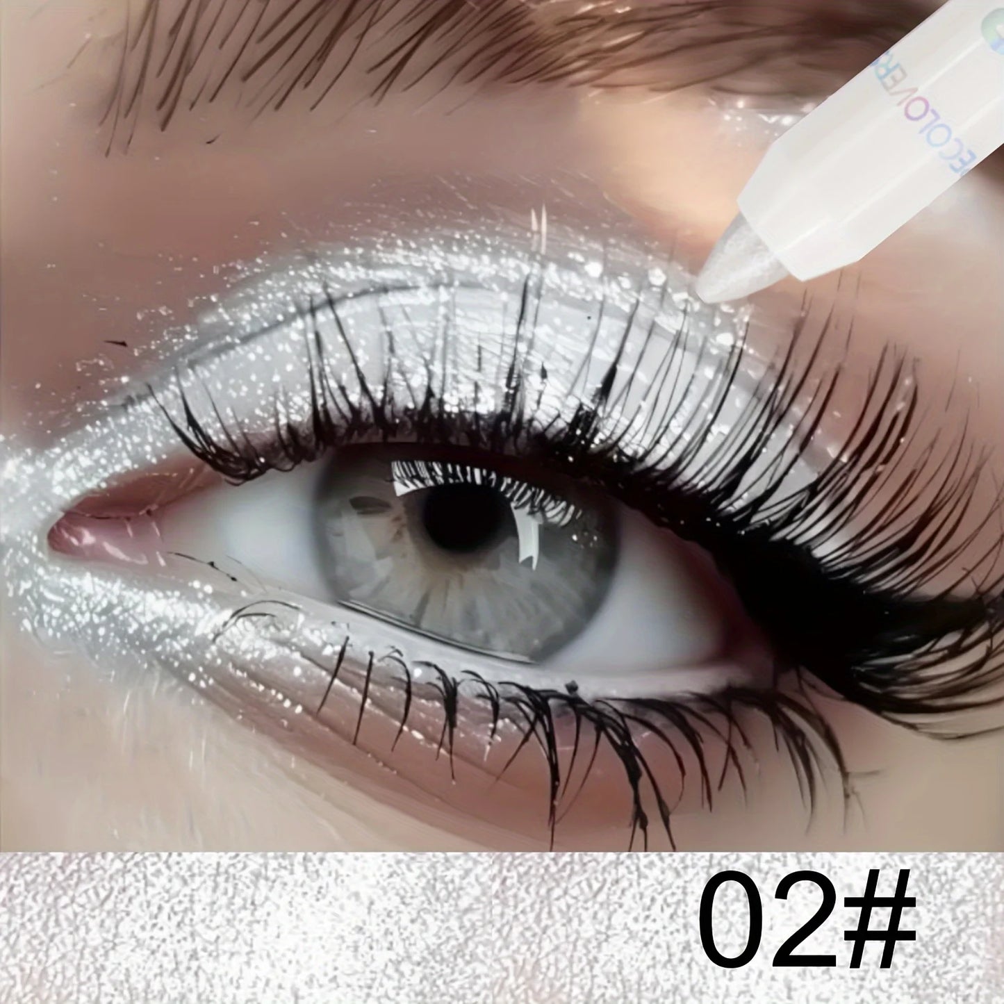 1PC Waterproof Eyeshadow Sticks Long Lasting Shimmer Glitter and Matte Neutral Brown Eyeshadow Pencil Crayon