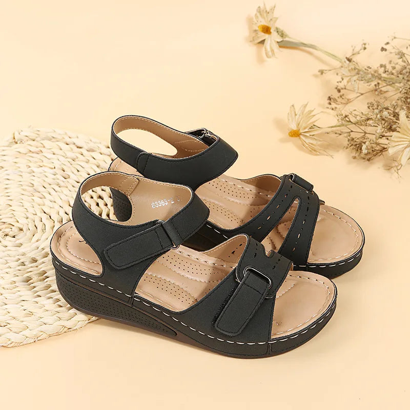Women Soft Comfortable Stitching Sandals Open Toe