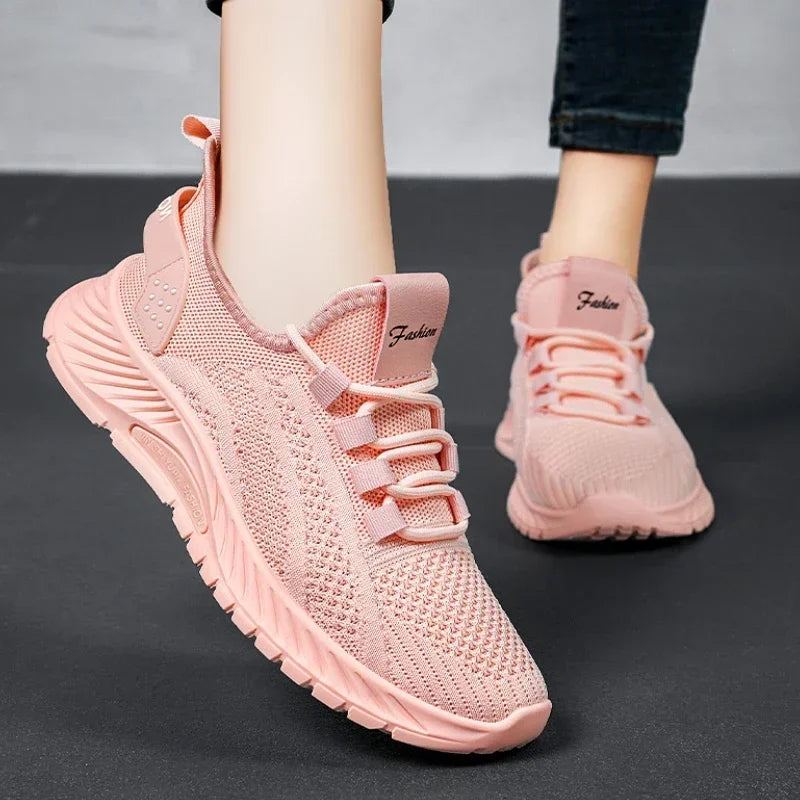 Women Casual Sneakers Knitted Mesh Breathable Shoes