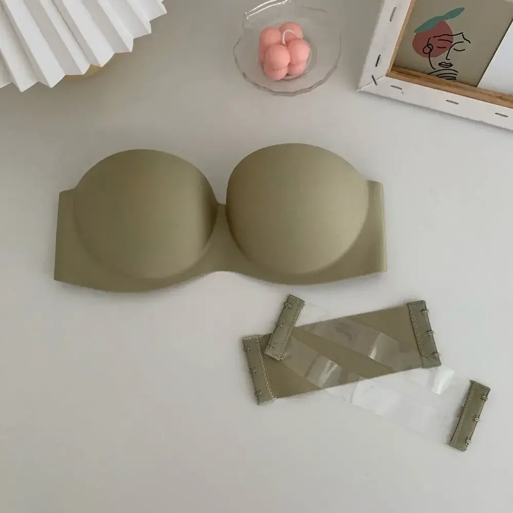 Women Push Up Invisible Bras Strapless Seamless