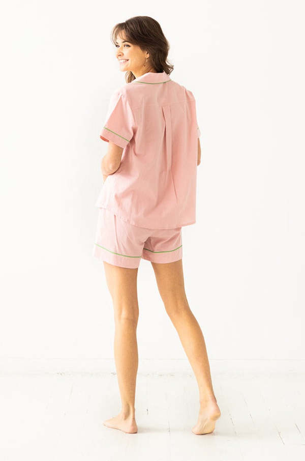 Classic Shorties Pajamas in Woven Cotton