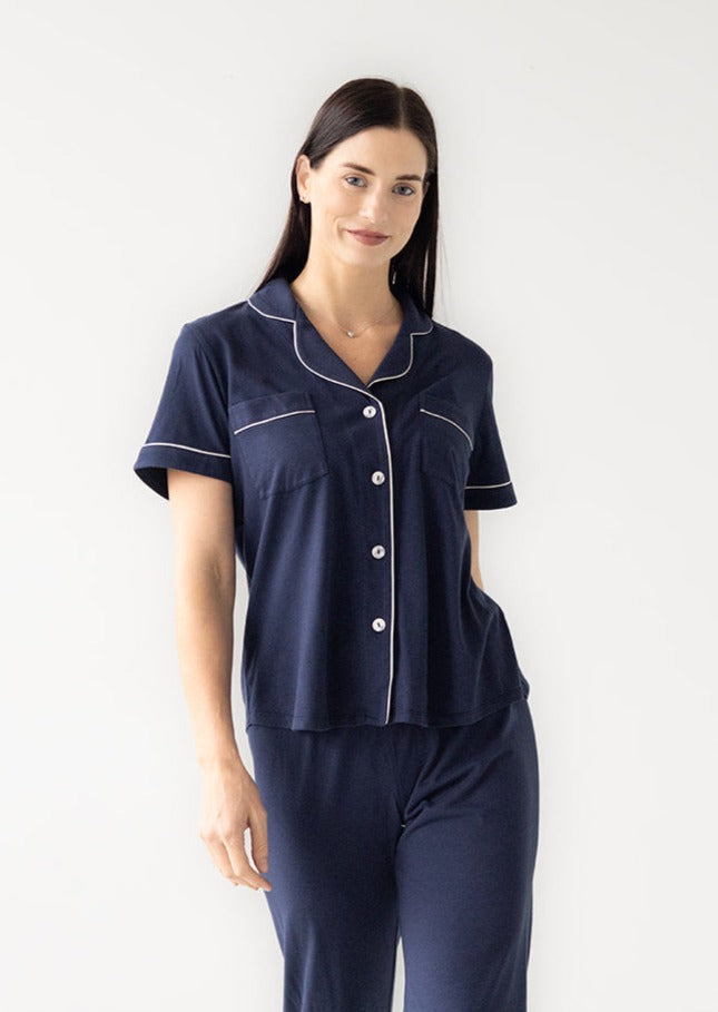 Classic Luxury Capri Pajamas in Brushed Pima Cotton