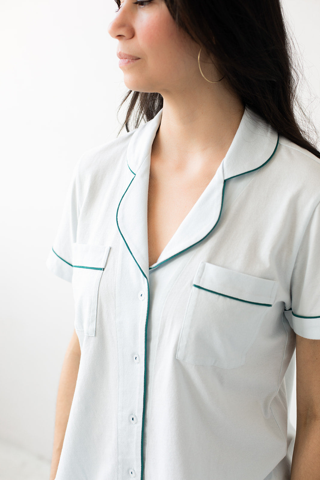 Classic Luxury Short Pajamas in Brushed Pima Cotton