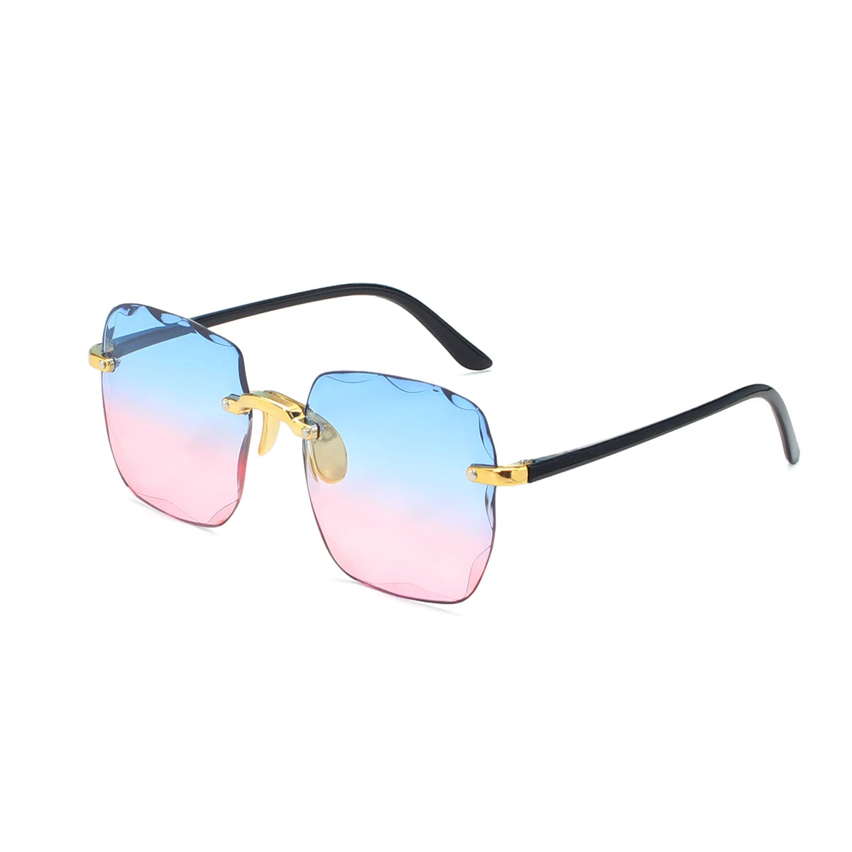 Sunglasses For Women ladies Rimless Diamond cutting Lens Brand Designer Ocean Shades