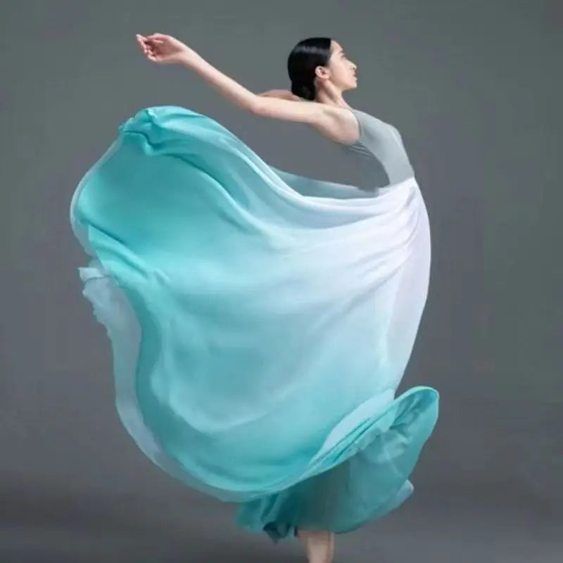 Women Classical Swing Dance Training Skirt Wrap Ethereal 720 Degree Skirt