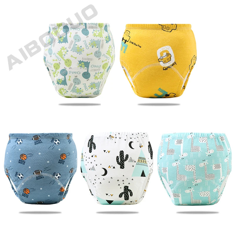 Reusable Infant Ecological Baby Diaper Training Pants Waterproof Washable Breathable Cotton Baby Underwear