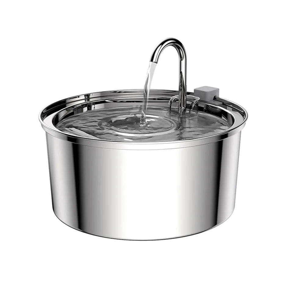 Stainless Steel Automatic Pet Cat Water Feeder Drinking Bowl