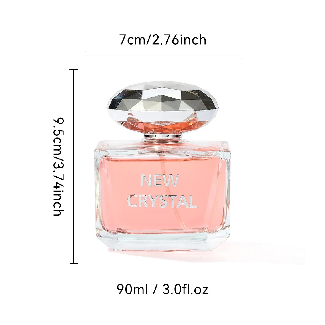 100ML 3.4FL.OZ New Crystal Long-lasting Perfumes for Women, Fruity Floral