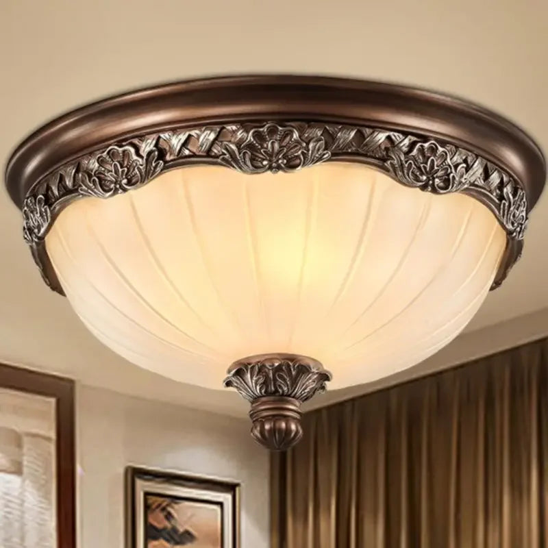 Simple Retro European Home Decor Resin Led Ceiling Lamps