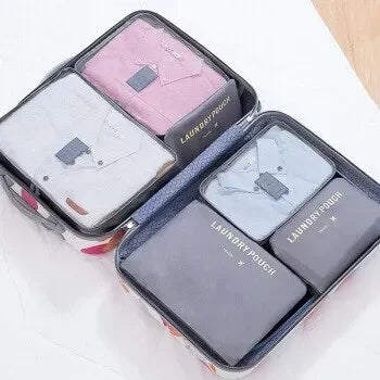 6PCS/Set Travel Bags Large Capacity Storage Organizer Suitcase Packing for Clothes