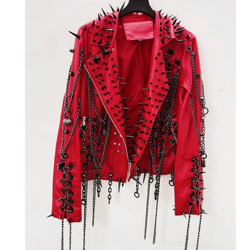 Vintage Leather Jacket gothic style