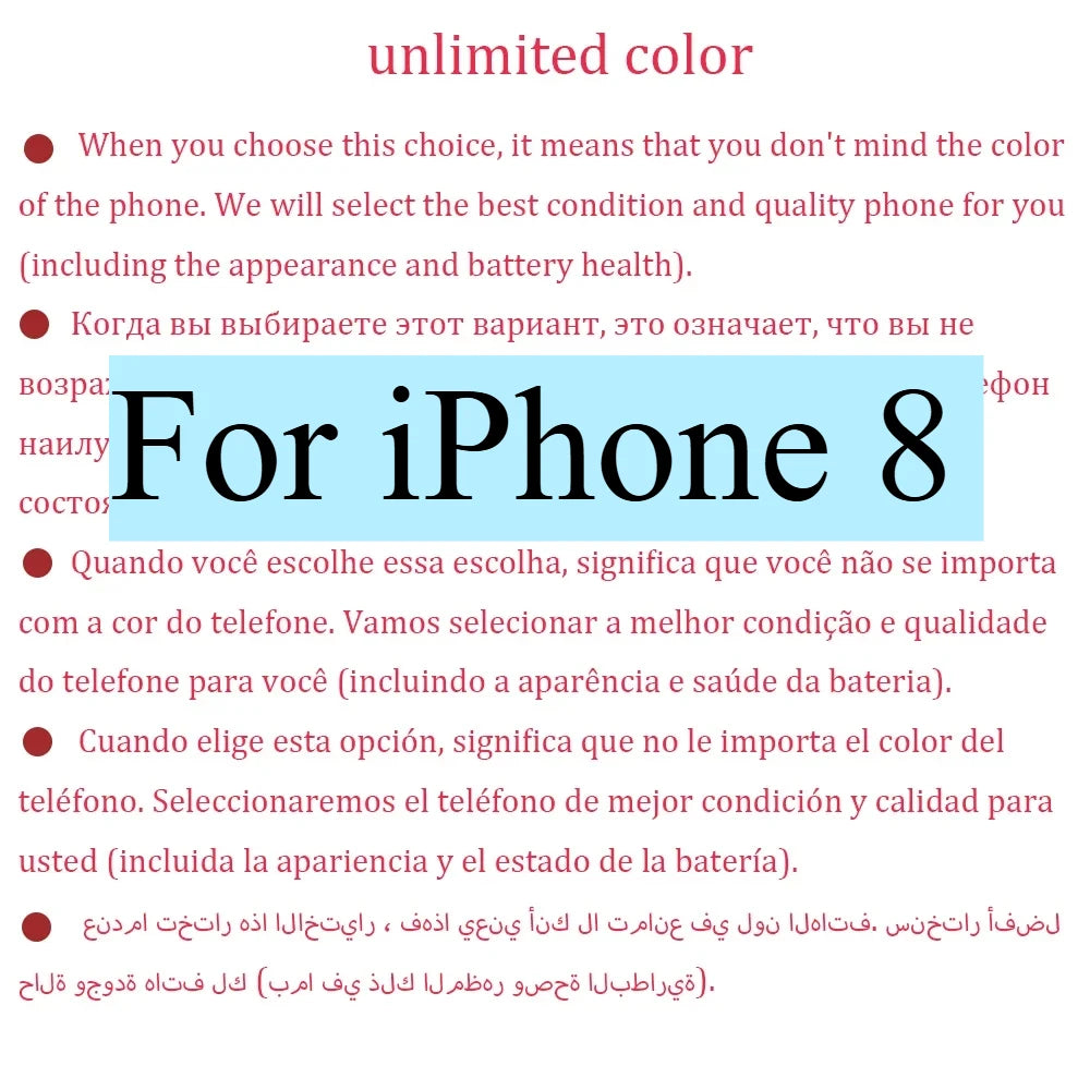Original iPhone 8/iPhone 8 Plus Phone 8P 4.7'/5.5' Retina IPS LCD RAM 3GB ROM 64/256GB Hexa Core 12MP iOS 4G Unlocked