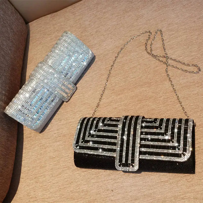 Diamond Crystal Evening Clutch Bag