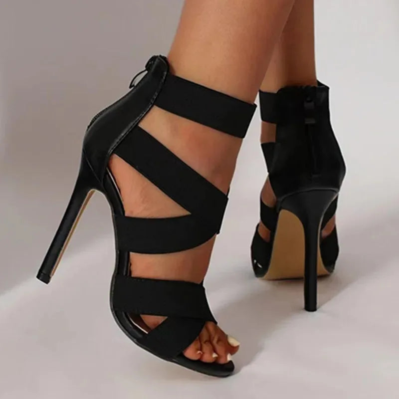 Open Toes Gladiator Women Shoes High Heel Pumps