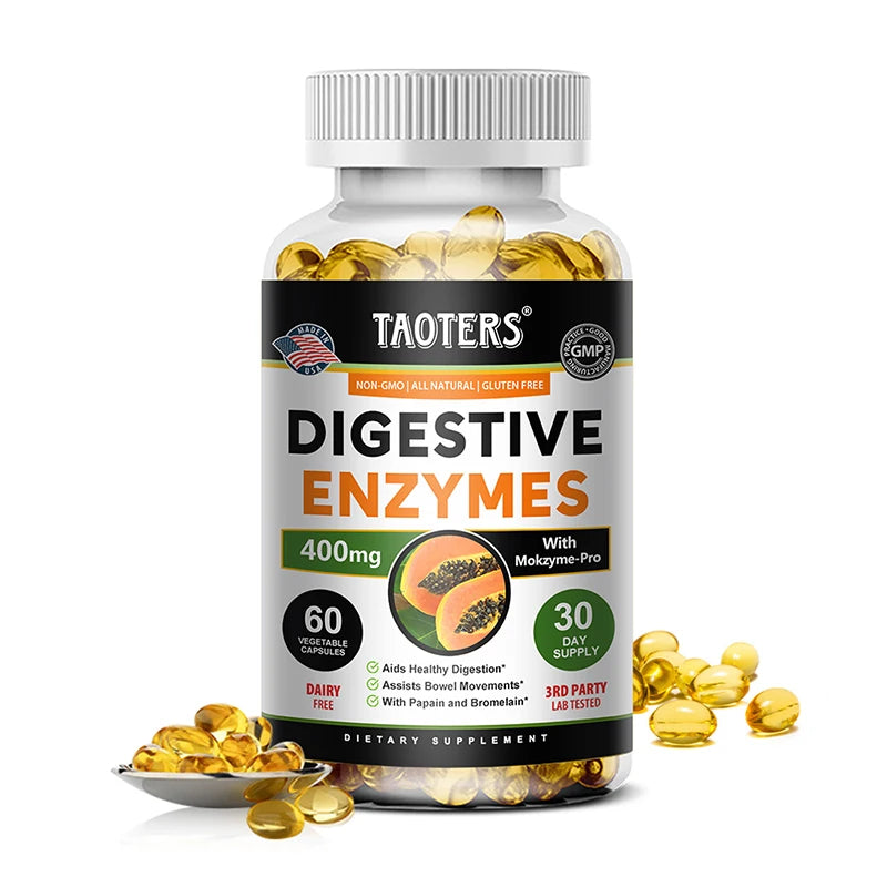 Digestive enzyme supplements for adults capsules Beneficial bacteria Immune system support and healthy digestion