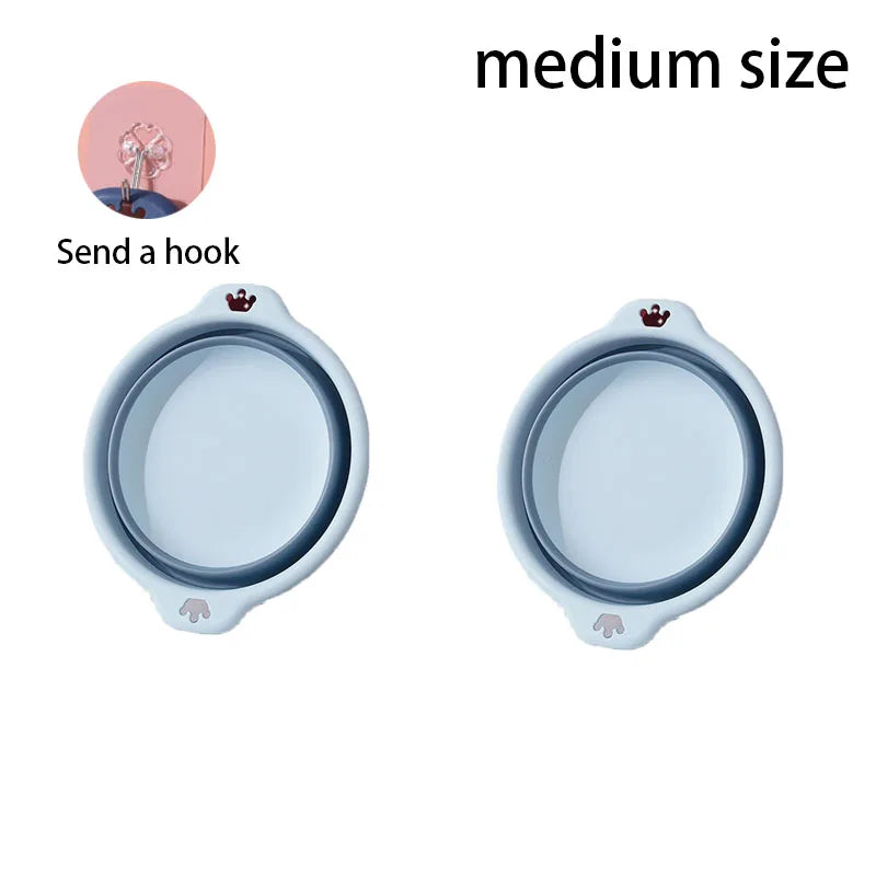 1-4PCS Foldable Travel Laundry Foot Washing Plastic Basin