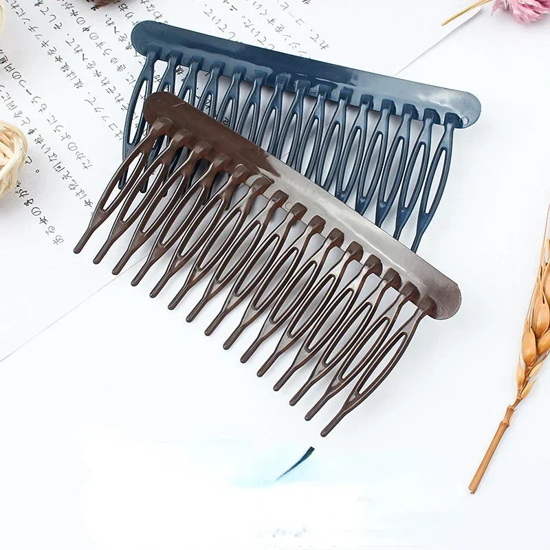 15 Teeth Frosted Candy Color Hair Comb Clip Accessory