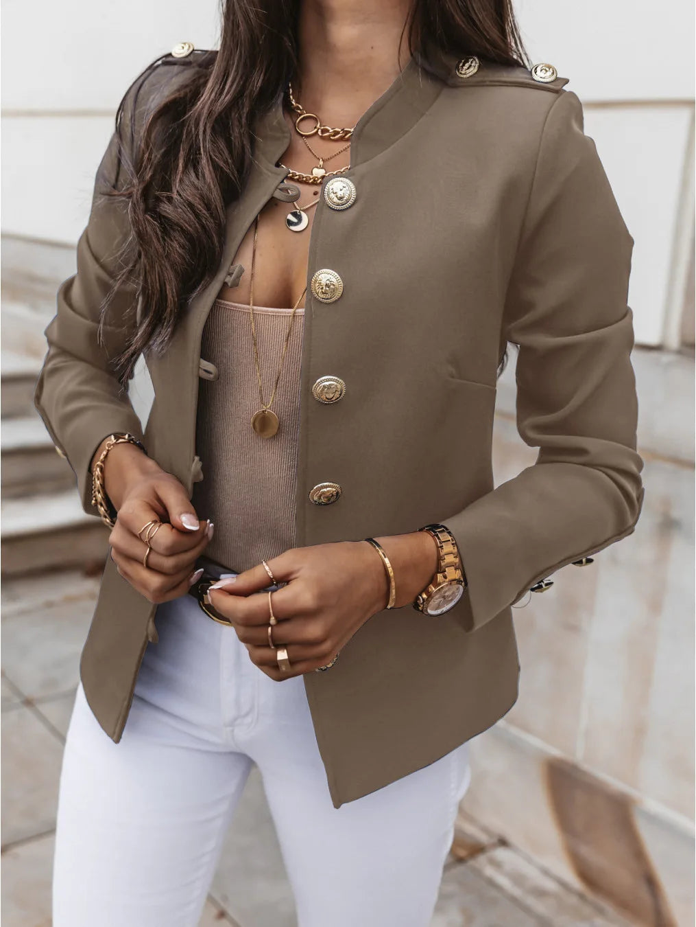Long Sleeve Jacket Blazer Coat
