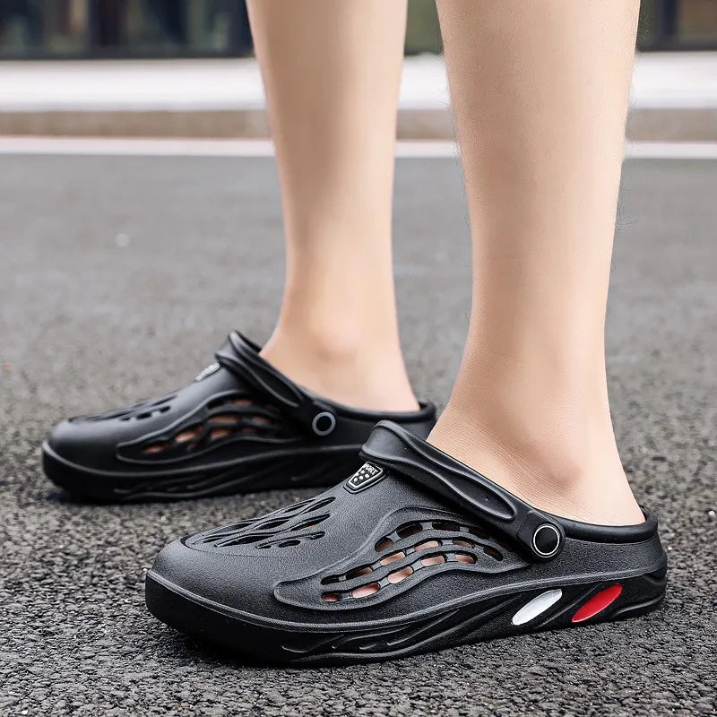 Summer Men's Sandals Light EVA Casual Shoes Hole Clogs Outdoor Beach Flat Slippers Big Size 49