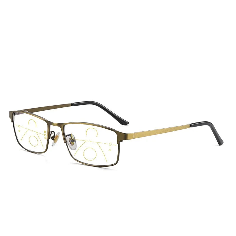 Progressive Multi-focus Reading Glasses for Men Women Anti-blue Light Near Far Reading Glasses Anti-radiation Metal Gafas