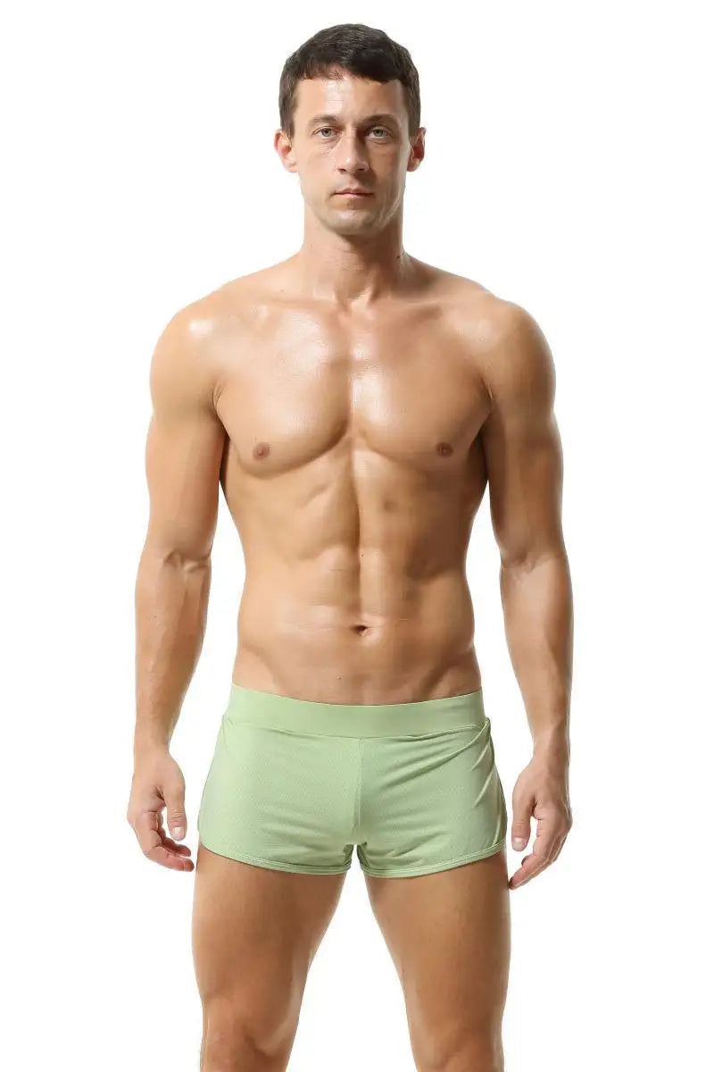 Men's Loose Sleepwear Shorts Mesh Breathable Pajamas Shorts