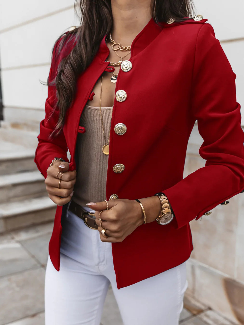 Long Sleeve Jacket Blazer Coat