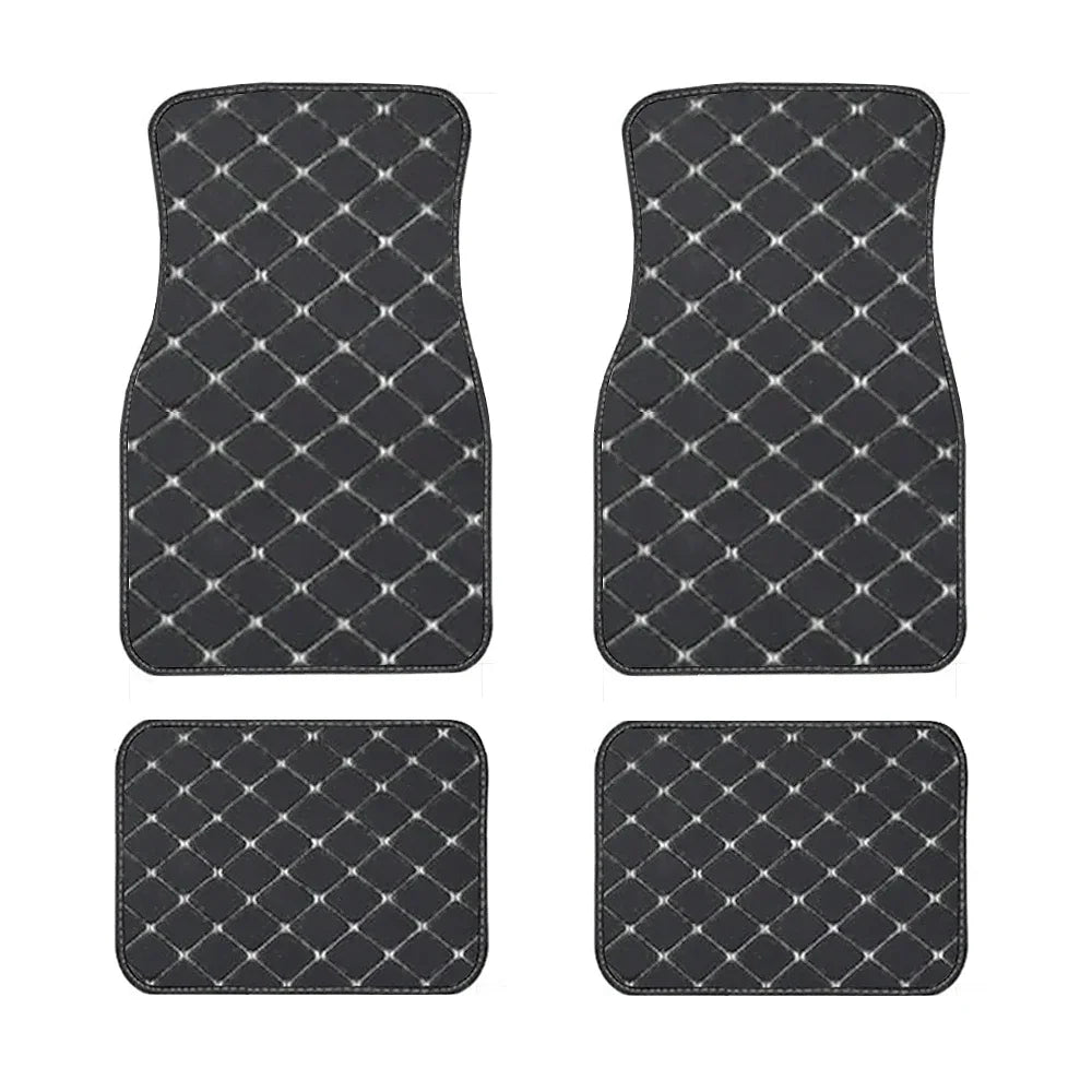 Universal Size Artificial Leather Car Floor Mats for FORD Focus MK2 Edge Explorer Ecosport Escape Everest Fiesta Car Accessories