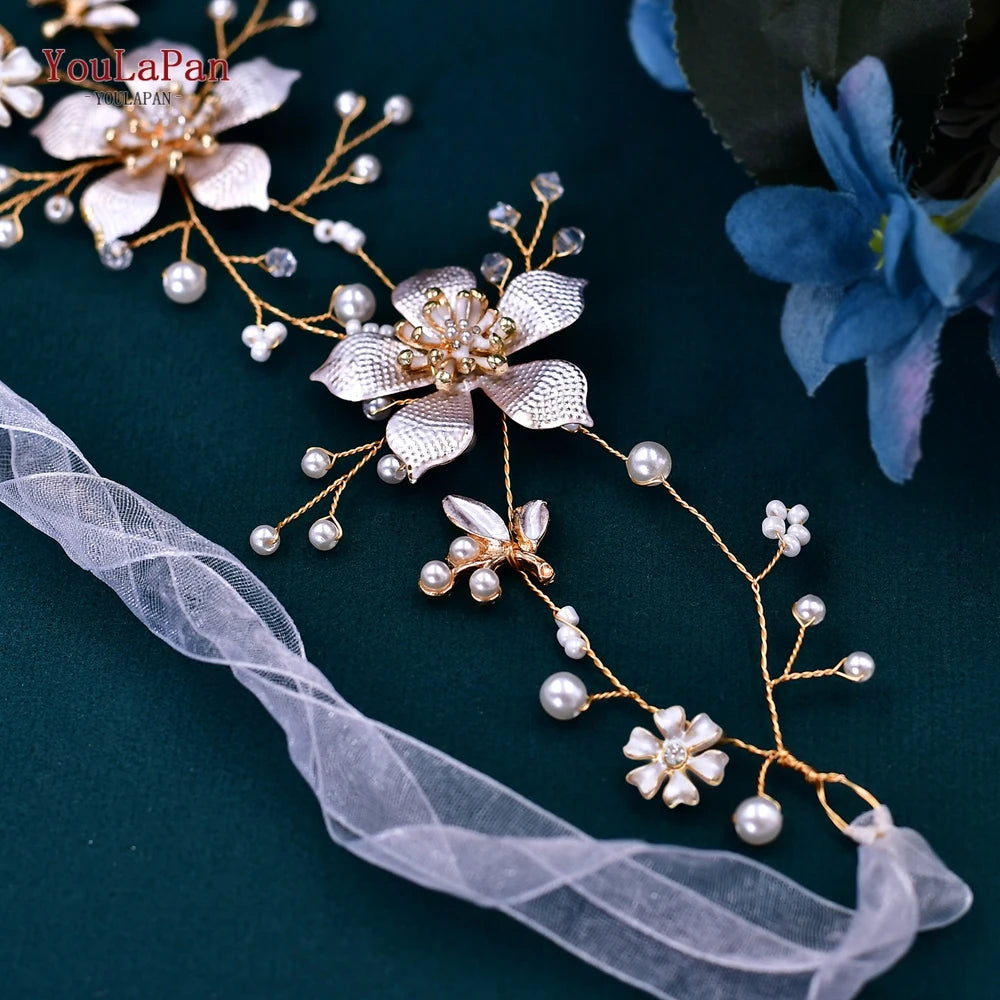 Wedding Dress Belt Sash for Woman Bridal Bridesmaid Floral Belt