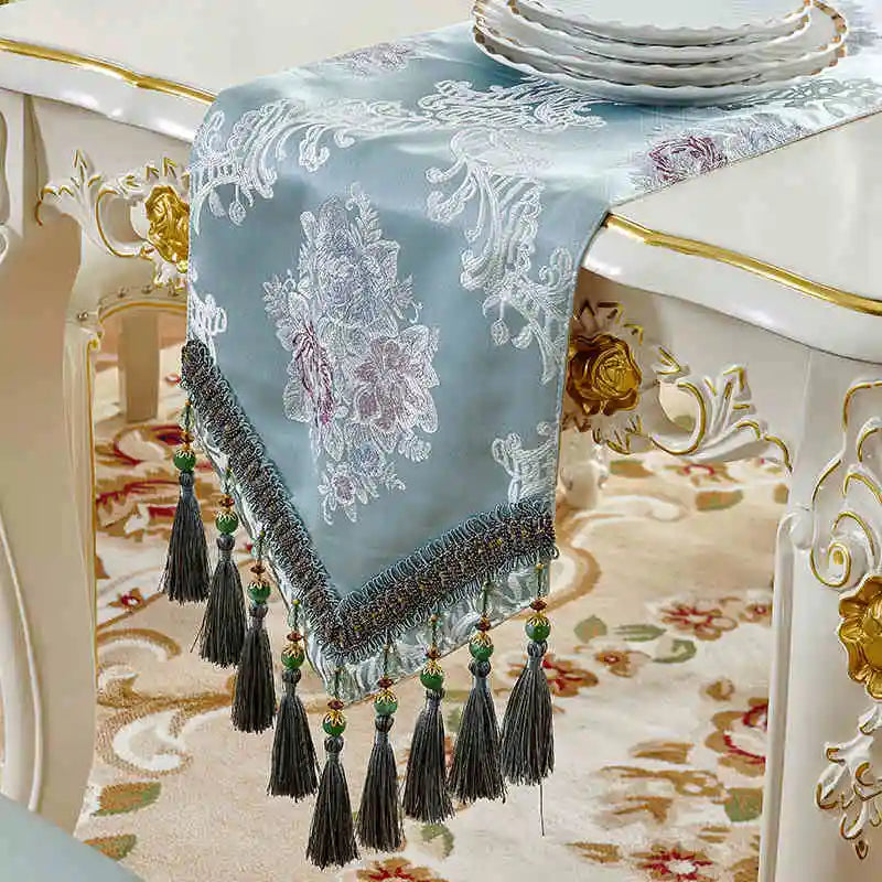European Luxury Table Runner Multi Tassel Pendant Retro Decor