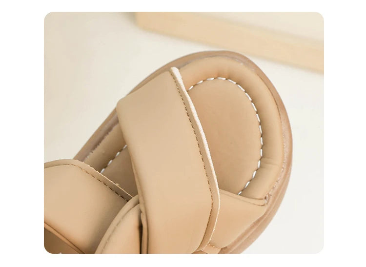 Girls Summer Beach Cross-tied Sandals