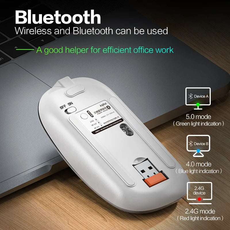 Wireless mouse with rechargeable battery
