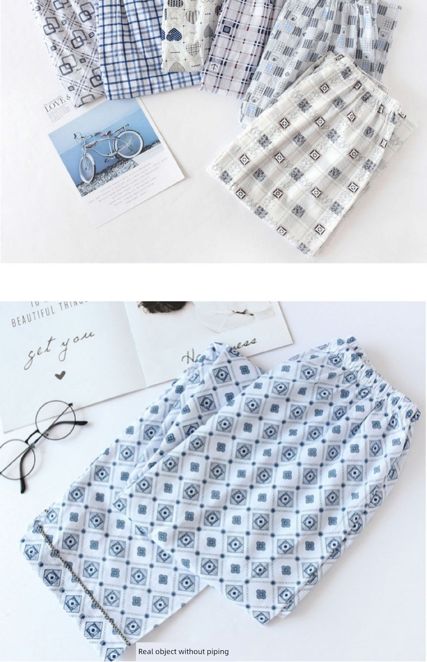 Men Pure Cotton Spring and Summer Pajama Pants
