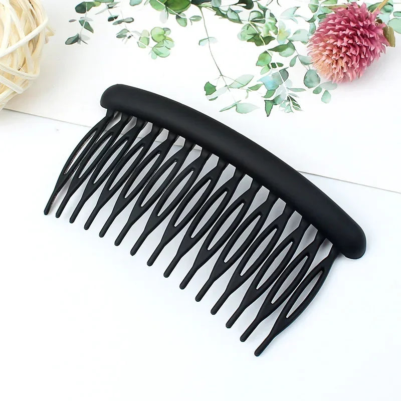 15 Teeth Frosted Candy Color Hair Comb Clip Accessory