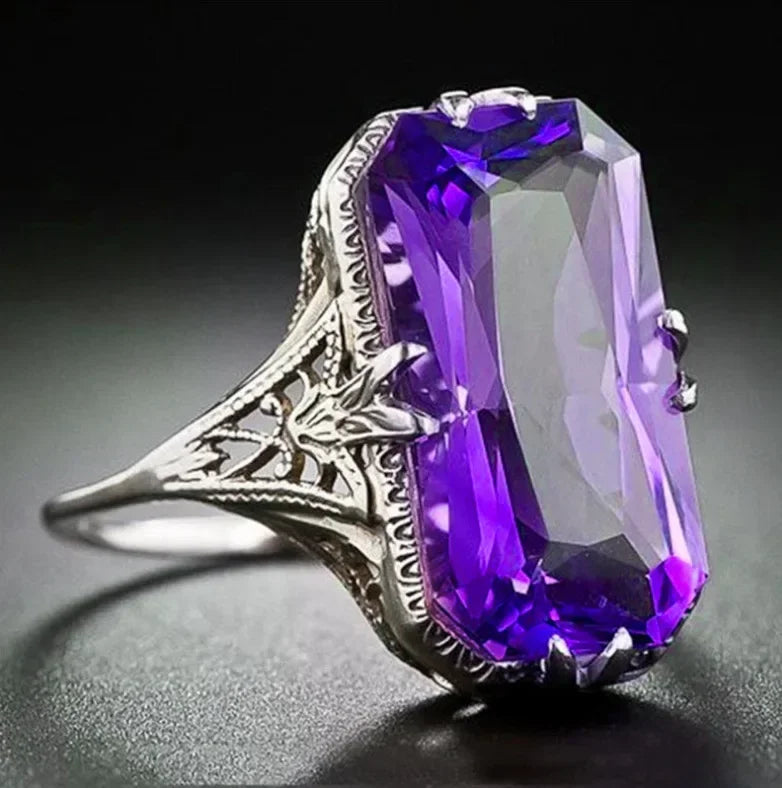 Gorgeous Exquisite High-end Women Crystal Zircon Rings